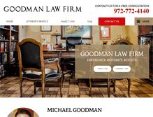 Tablet Screenshot of michaelgoodmanlaw.com